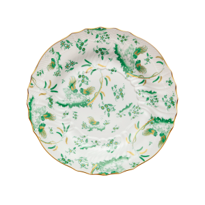 Ginori Oro Di Doccia Green Round Flat Plate - 13"